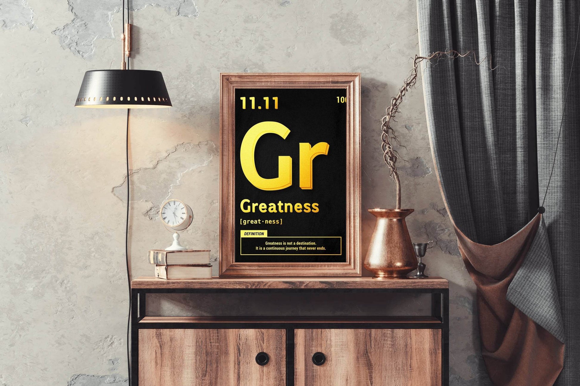 11.11 Greatness Motivational Gold Wall Art - beink online art store