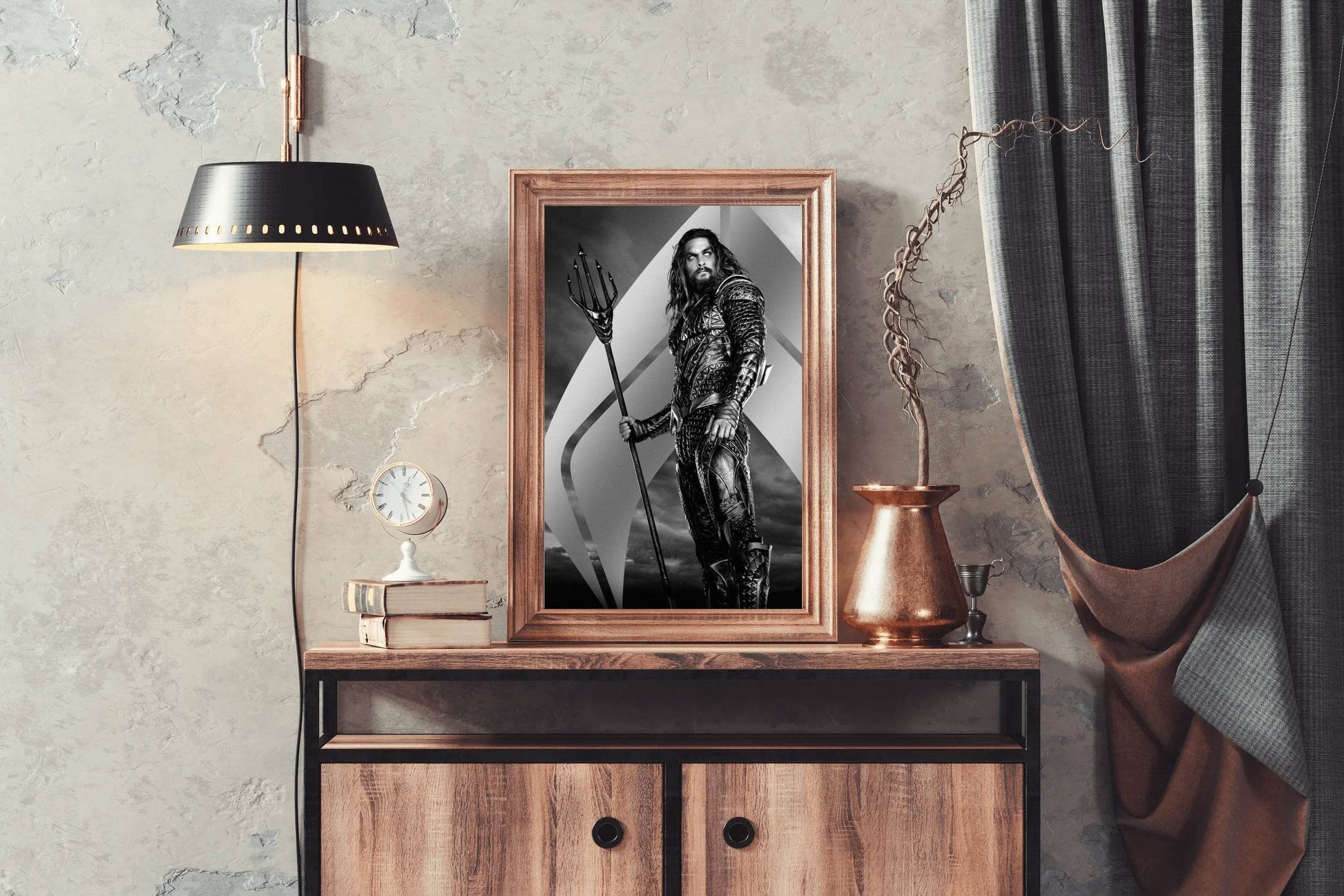 Aquaman and the Lost Kingdom in Black and White Wall Art - beink online art store