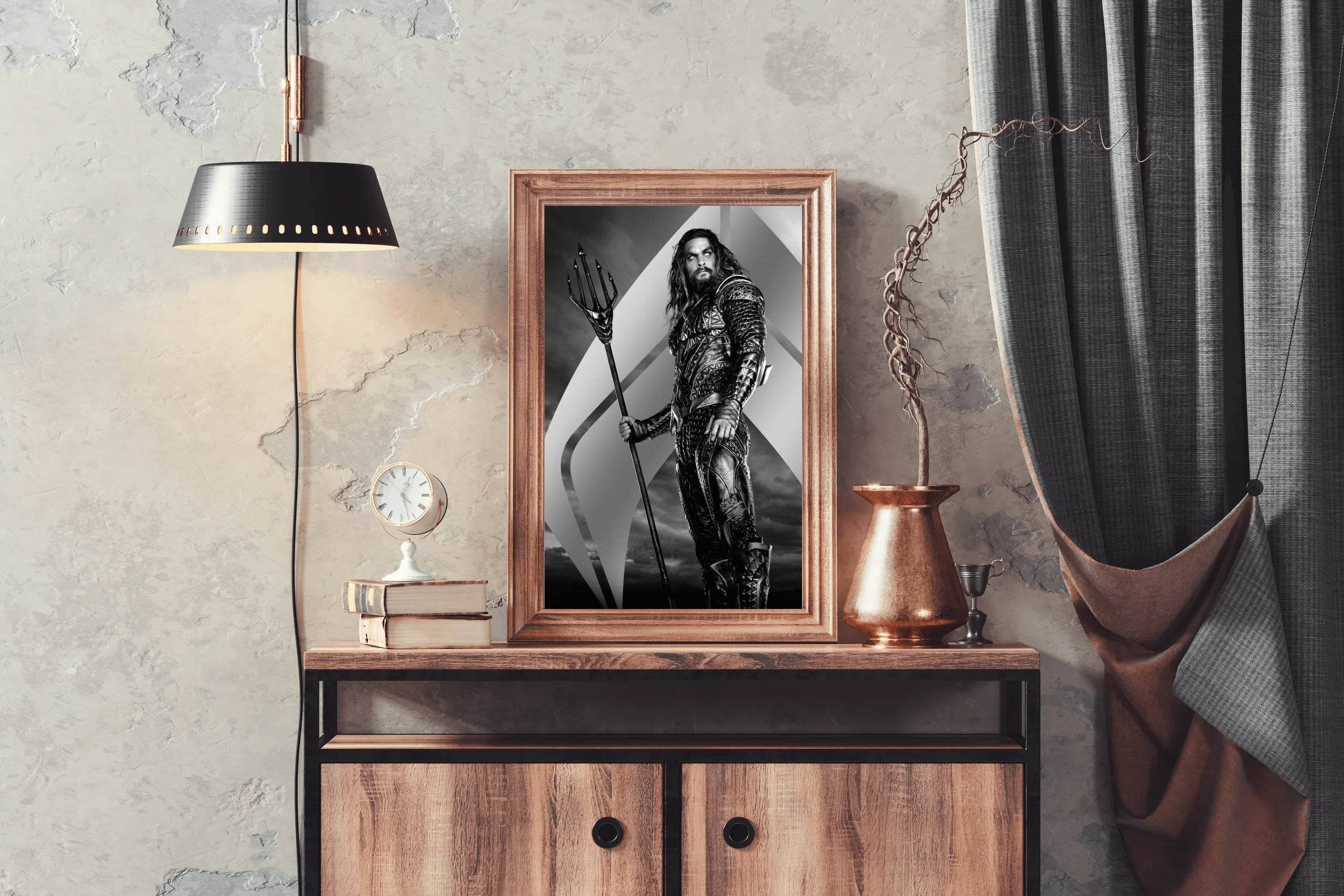 Aquaman and the Lost Kingdom in Black and White Wall Art - beink online art store