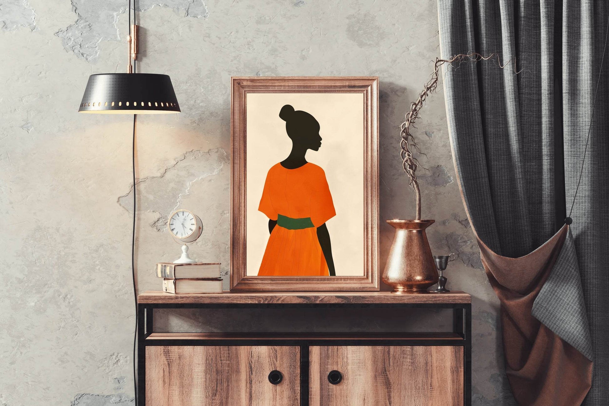 Black Women Textured Wall Art - beink online art store