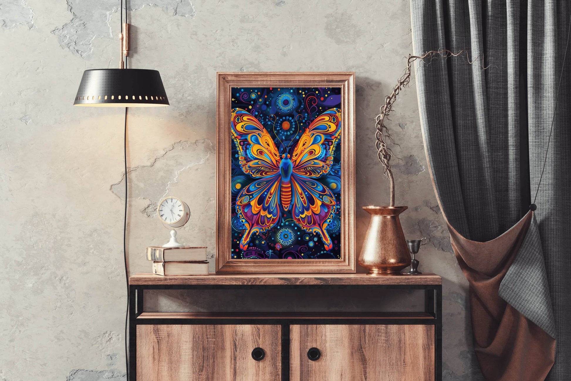 Majestic Butterfly with Fully Visible Symmetrical wings Wall Art - beink online art store