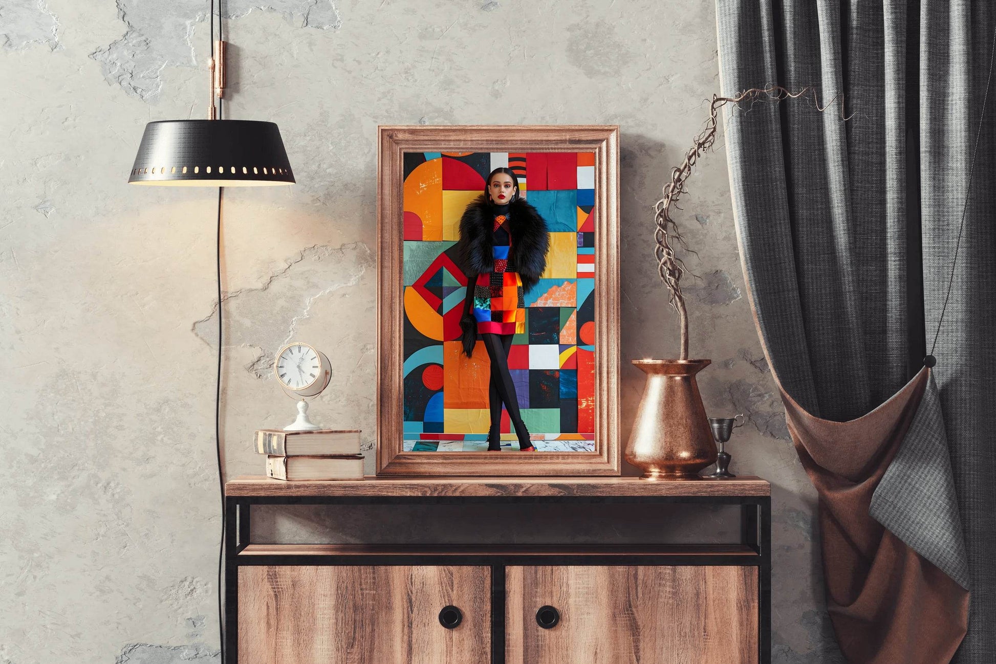 Colorful Silk Short Dress Wall Art - beink online art store
