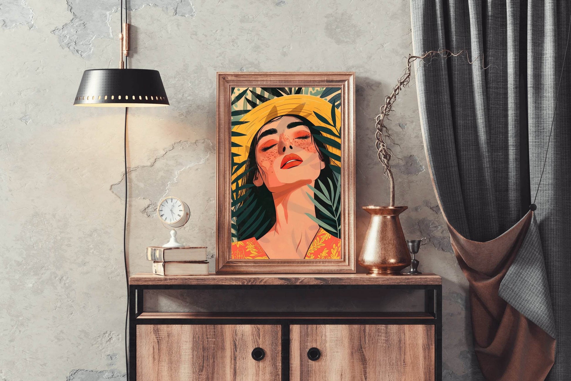 A Stylish Young Woman in the Jungle - beink online art store