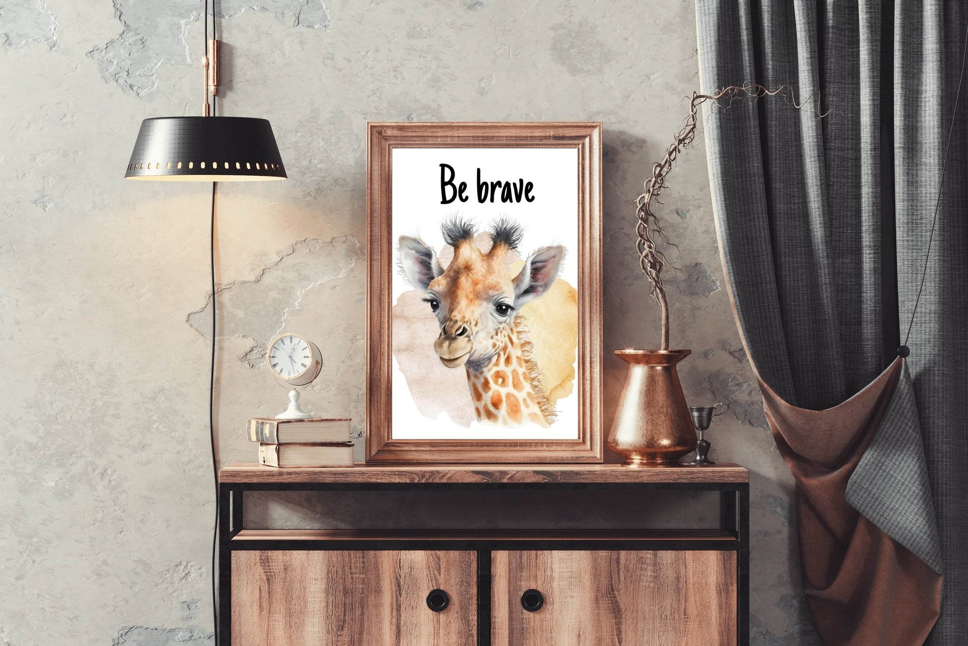 Beautiful Giraffe in Watercolor Style - beink online art store