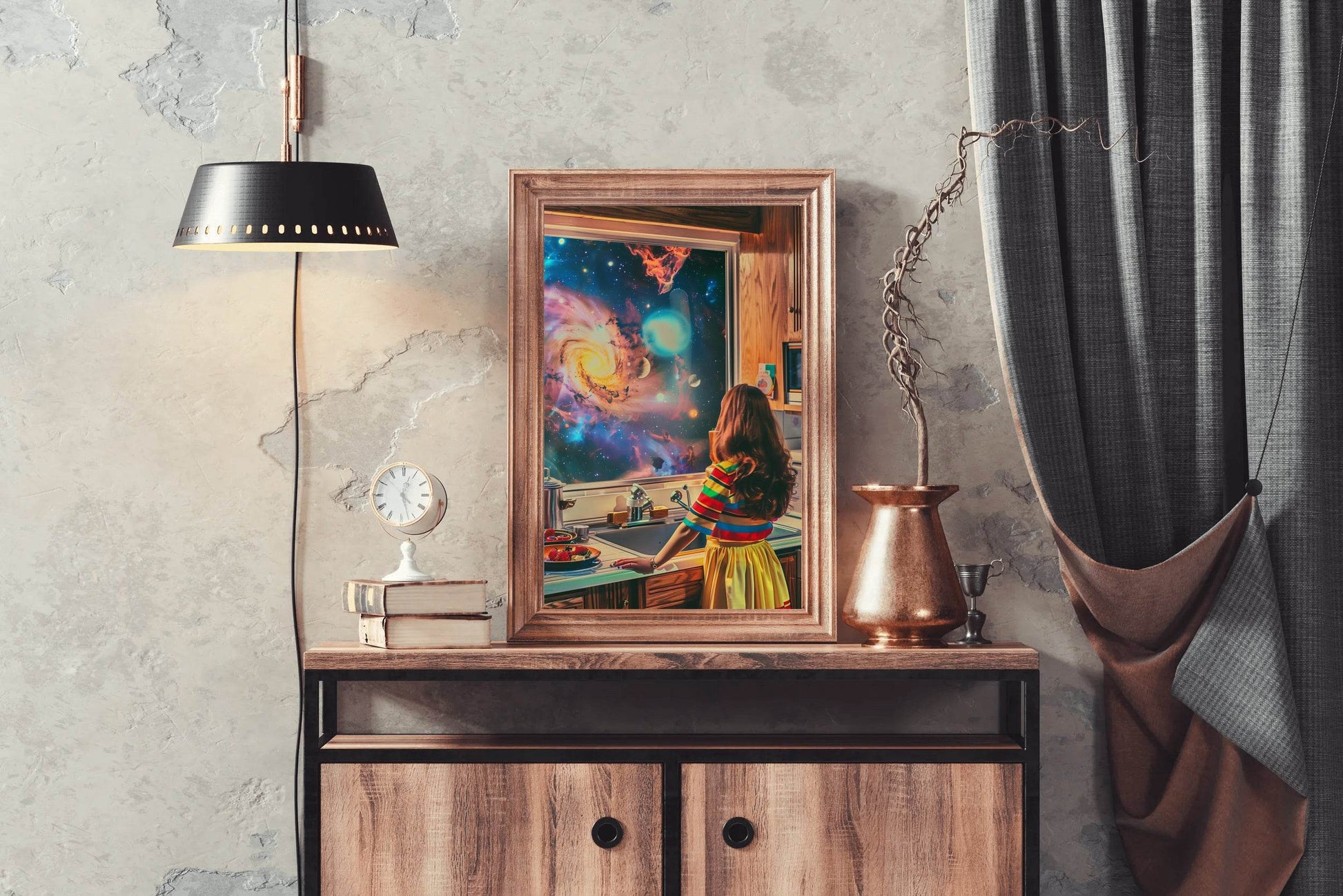 The View of The Galaxy From The Window of The House Wall Art - beink online art store