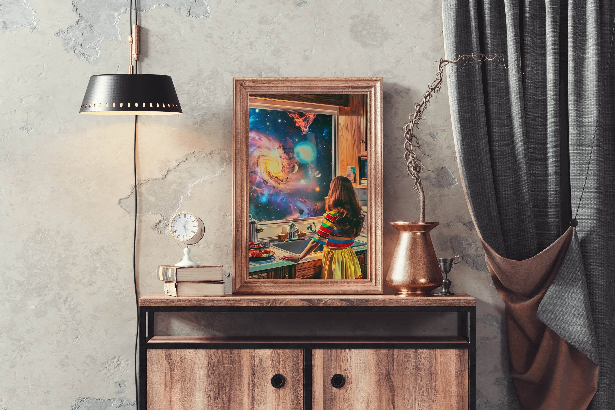 The View of The Galaxy From The Window of The House Wall Art - beink online art store
