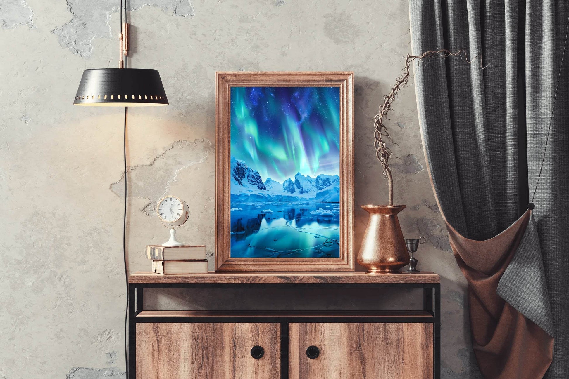 Arctic Aurora Reflection Wall Art - beink online art store