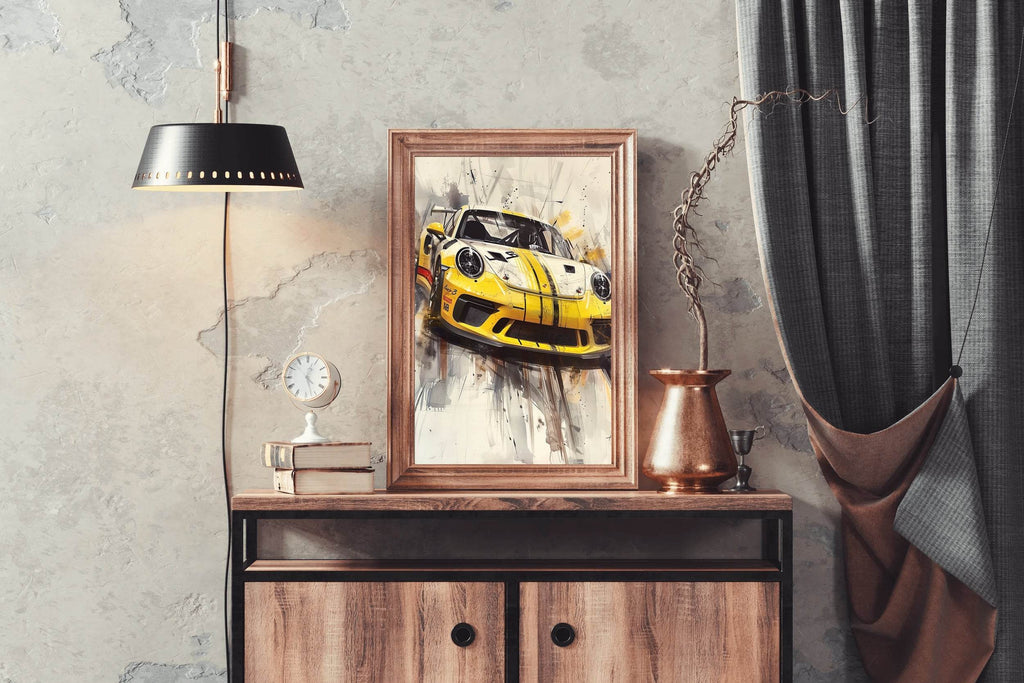 Porsche GT3 RS Naranja Wall Art - beink online art store