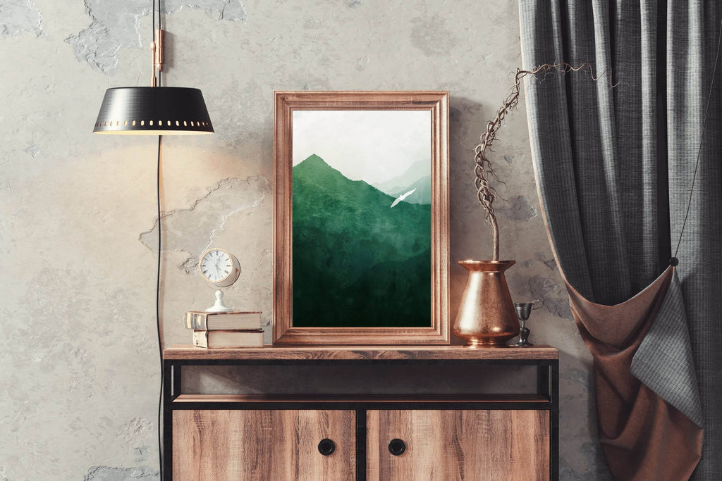 Mountain Forest Painting Wall Art - beink online art store