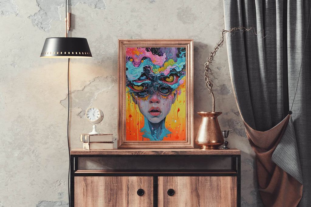 A Colorful Painting of a Woman - beink online art store