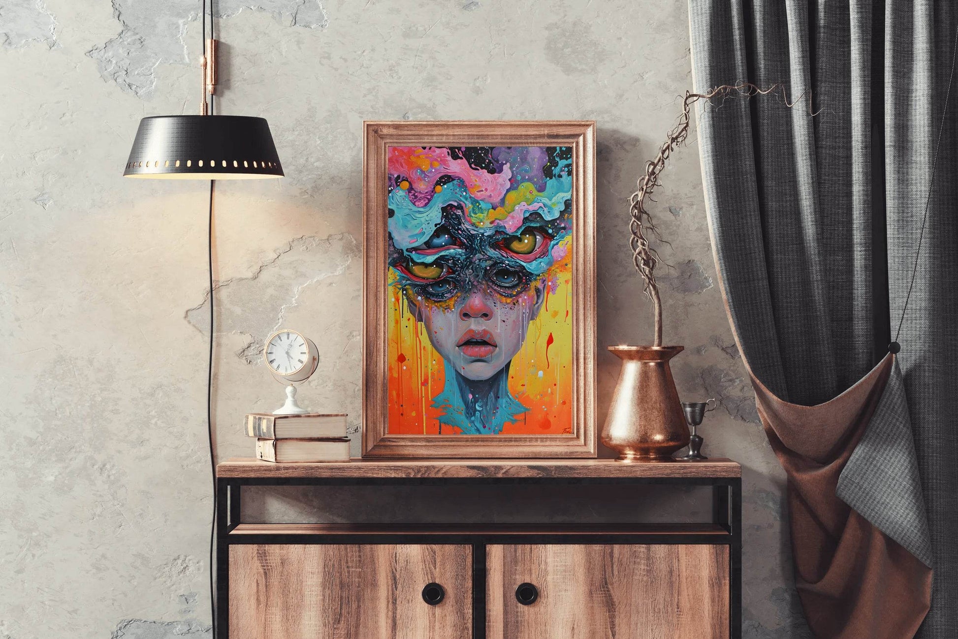 A Colorful Painting of a Woman - beink online art store