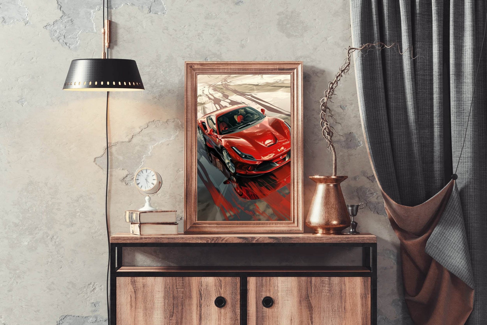 Ferrari F8 Full Red Wall Art - beink online art store