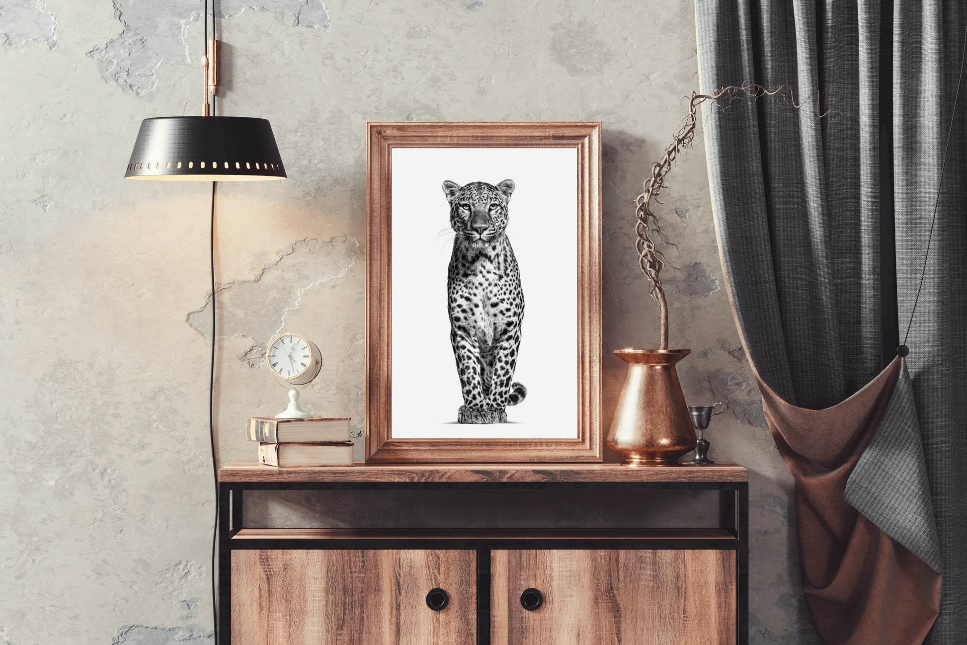 Leopard Black & White Animal Wall Art - beink online art store