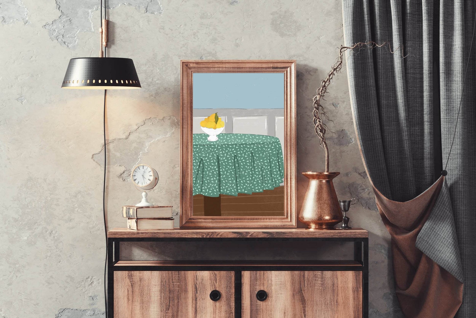 Lemon On The Table Wall Art - beink online art store