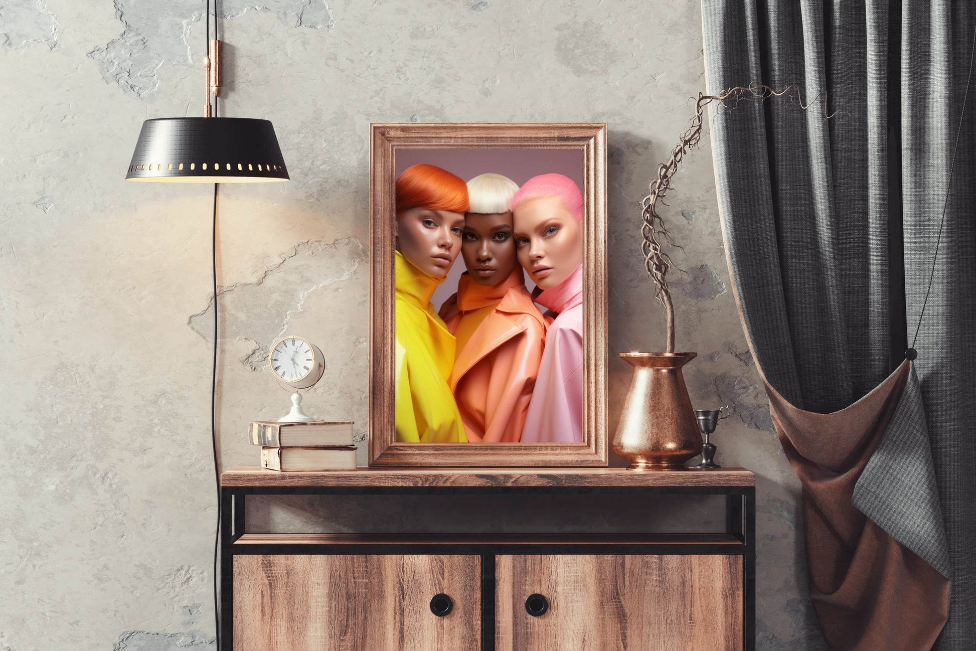 European Style Fantasy Hairstyle Wall Art - beink online art store