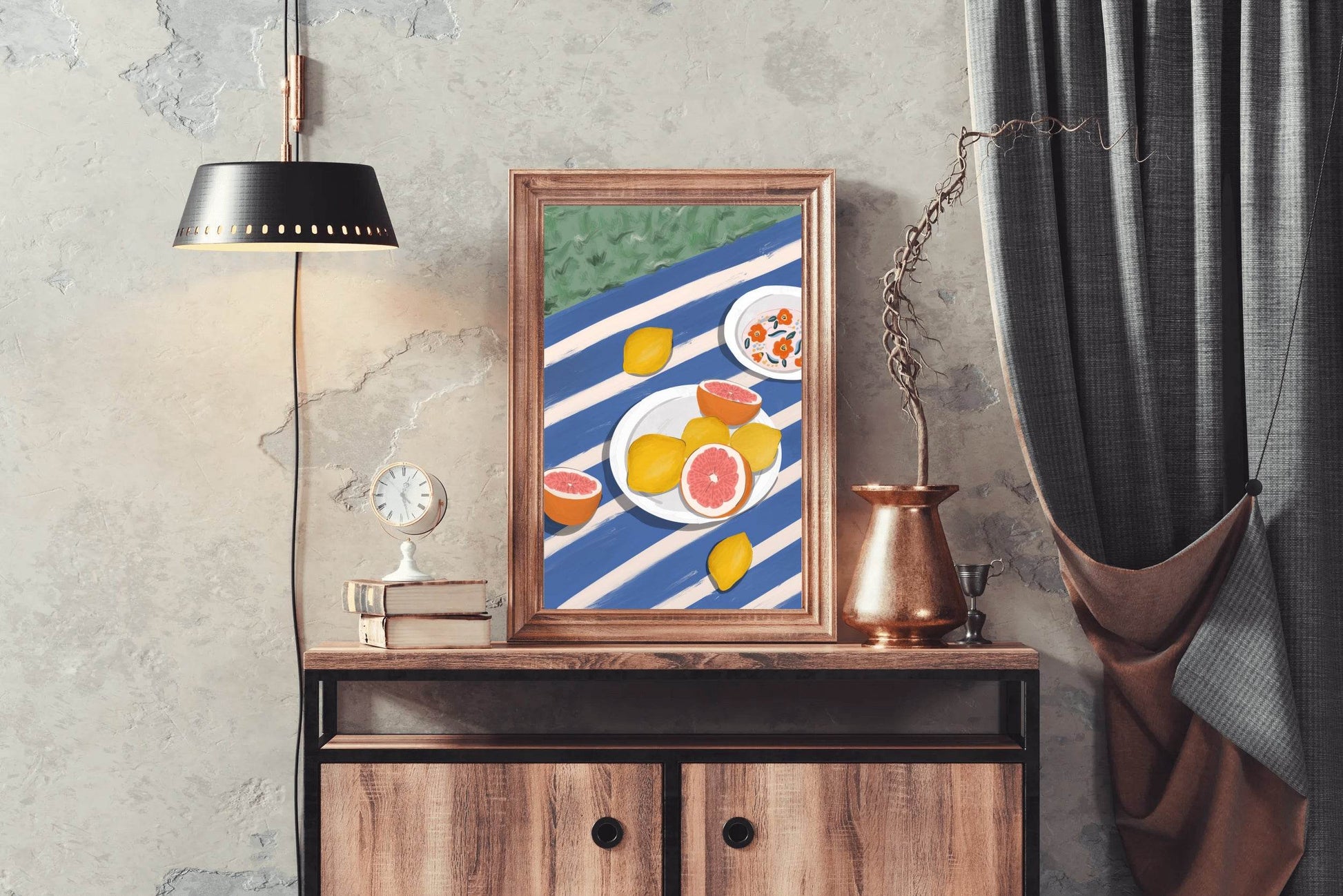 Plate of Lemon And Orange Wall Art - beink online art store