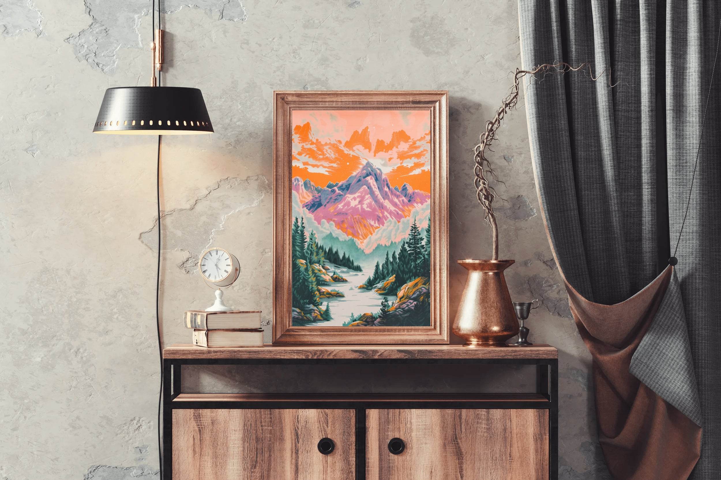 Sunset Serendipity in Mountains Wall Art - beink online art store
