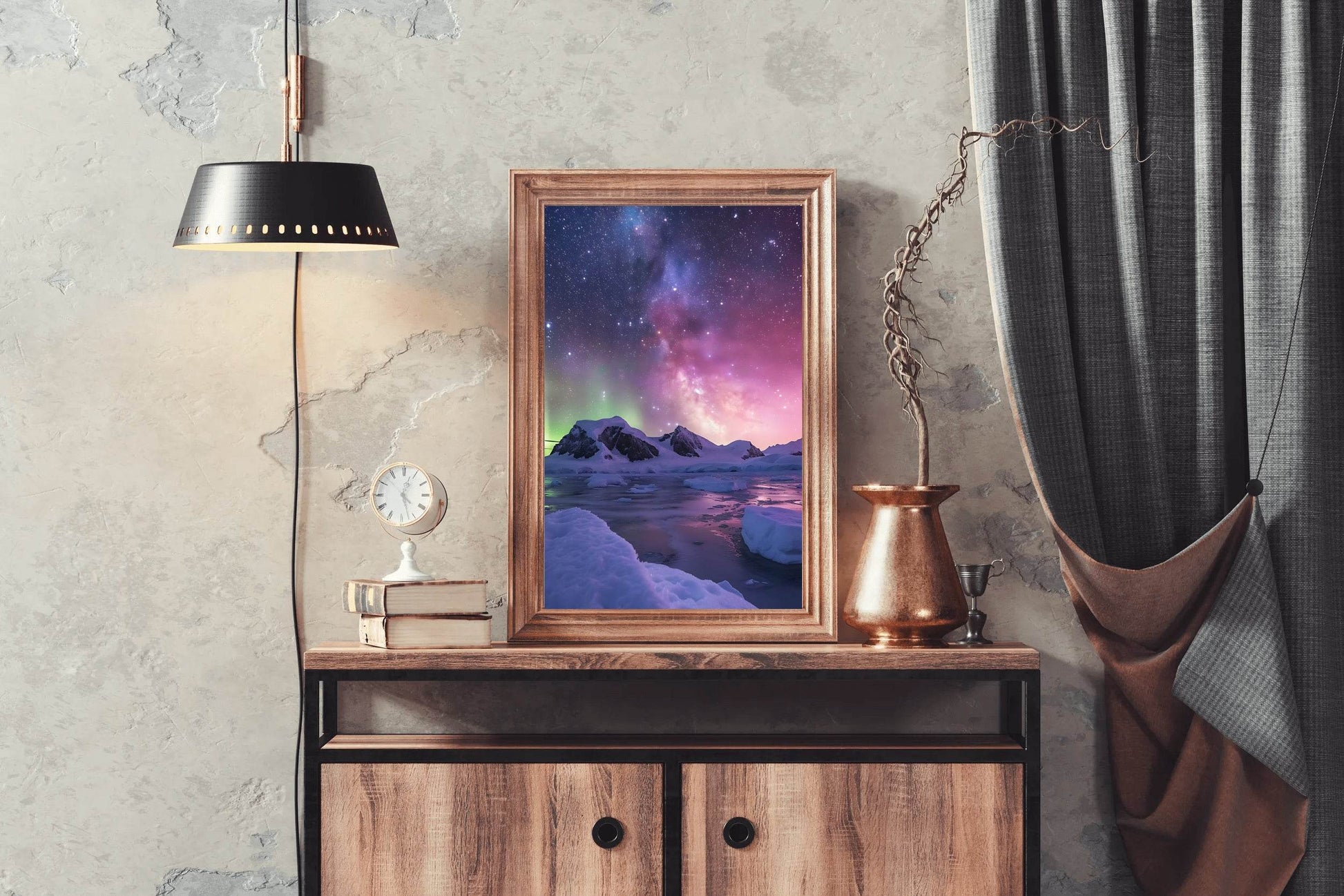Milky Way and Aurora Australis Wall Art - beink online art store