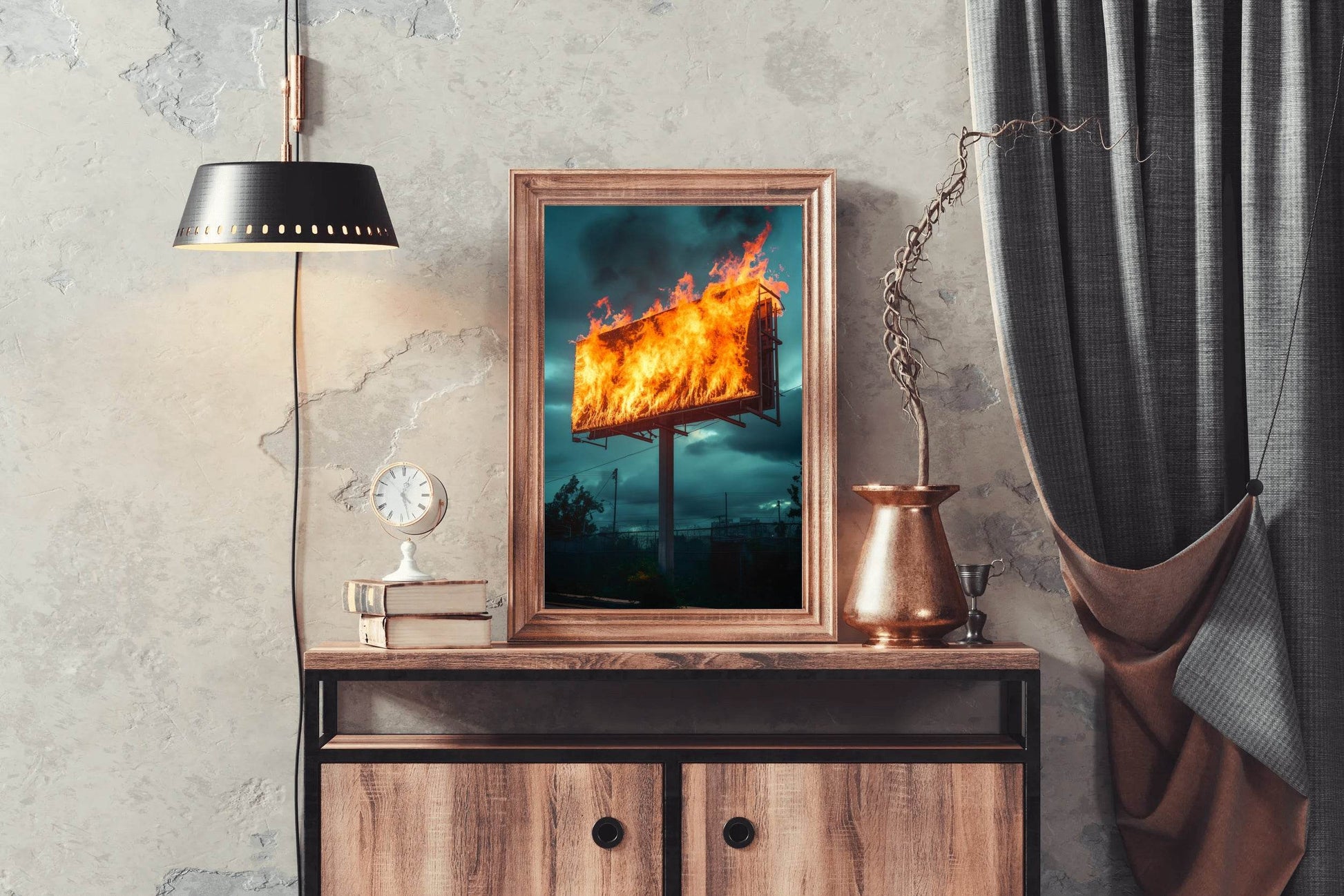Fiery Billboard Wall Art - beink online art store