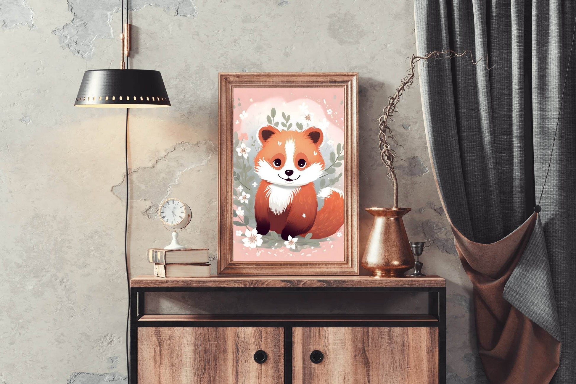 Cartoonish Fox With a Friendly Expression - beink online art store