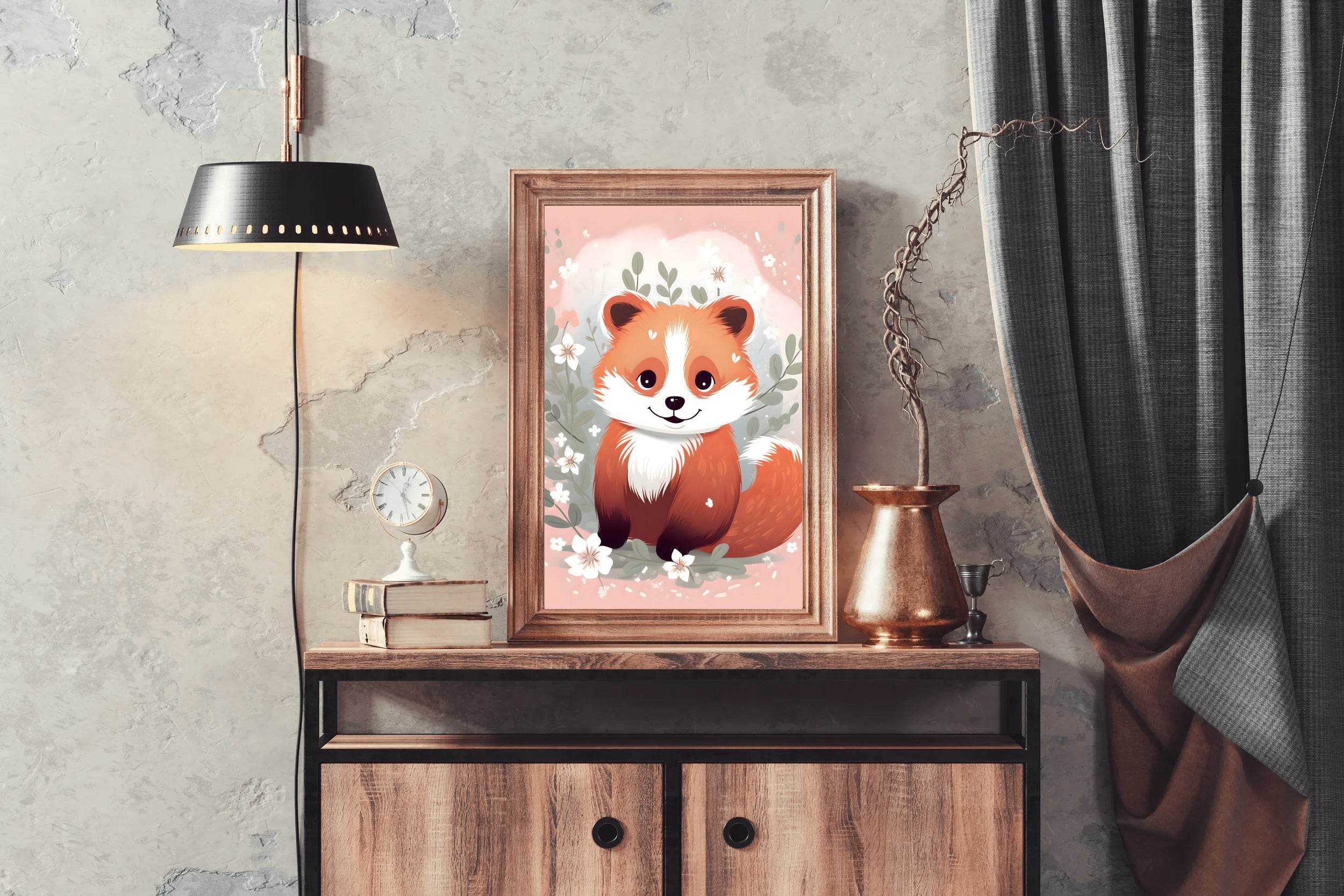 Cartoonish Fox With a Friendly Expression - beink online art store