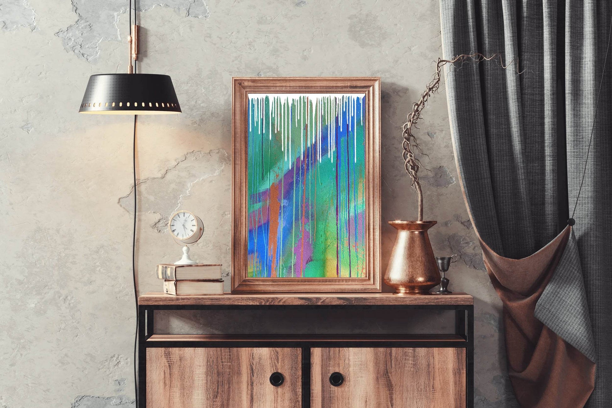 Driping Paint - Dynamic Color Play Wall Art - beink online art store