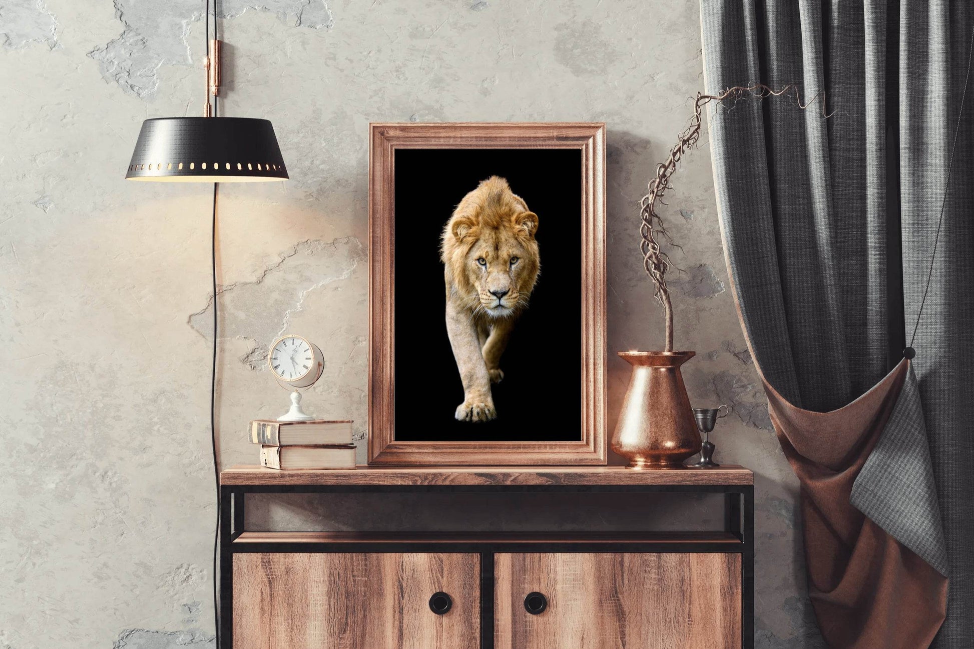 Asiatic Lion Animal Wall Art - beink online art store