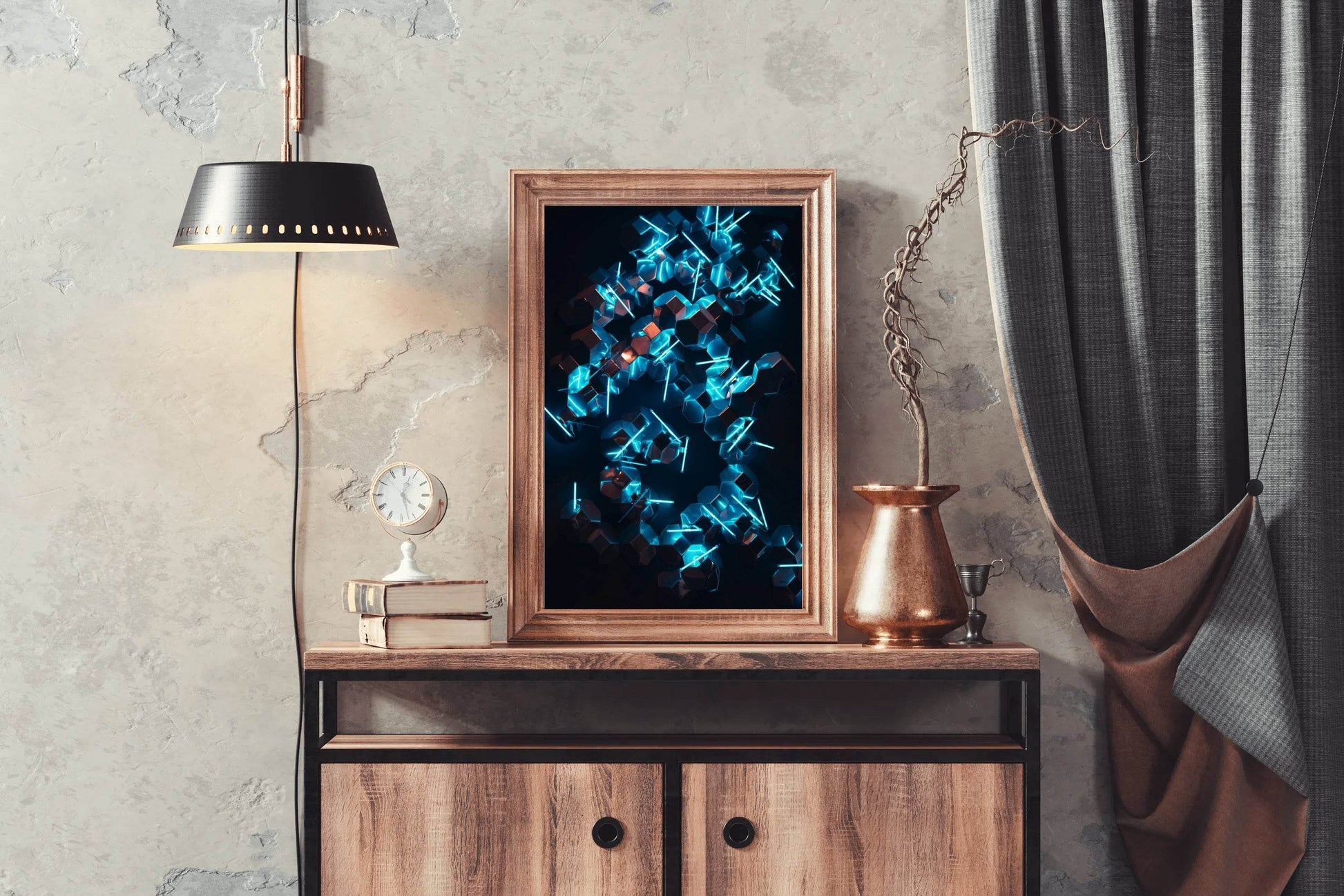 3D LED Crystals Abstract Wall Art - beink online art store