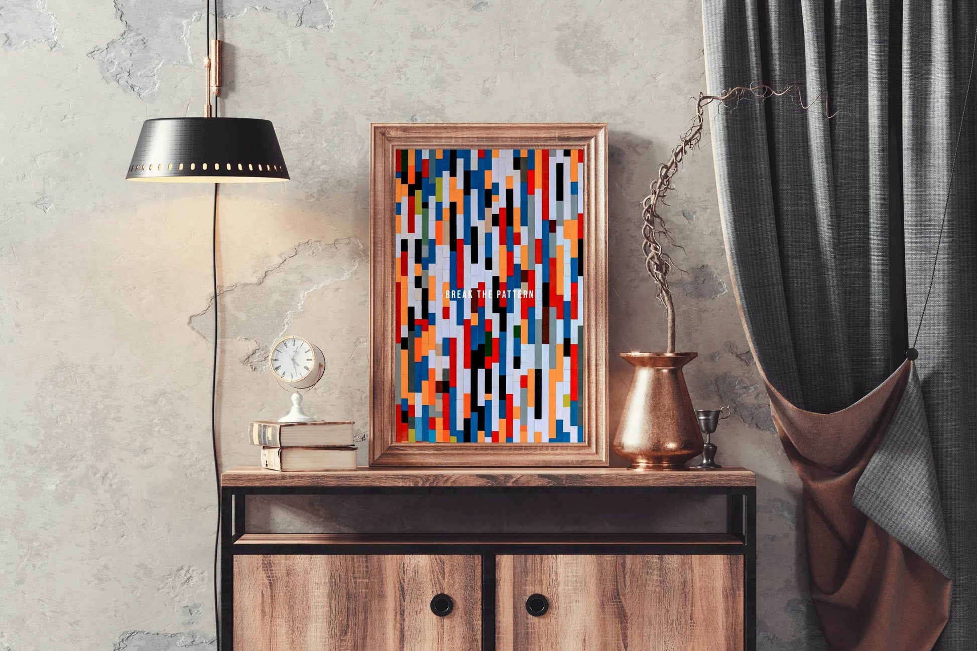 Multicolor Stripes Pattern Wall Art - beink online art store