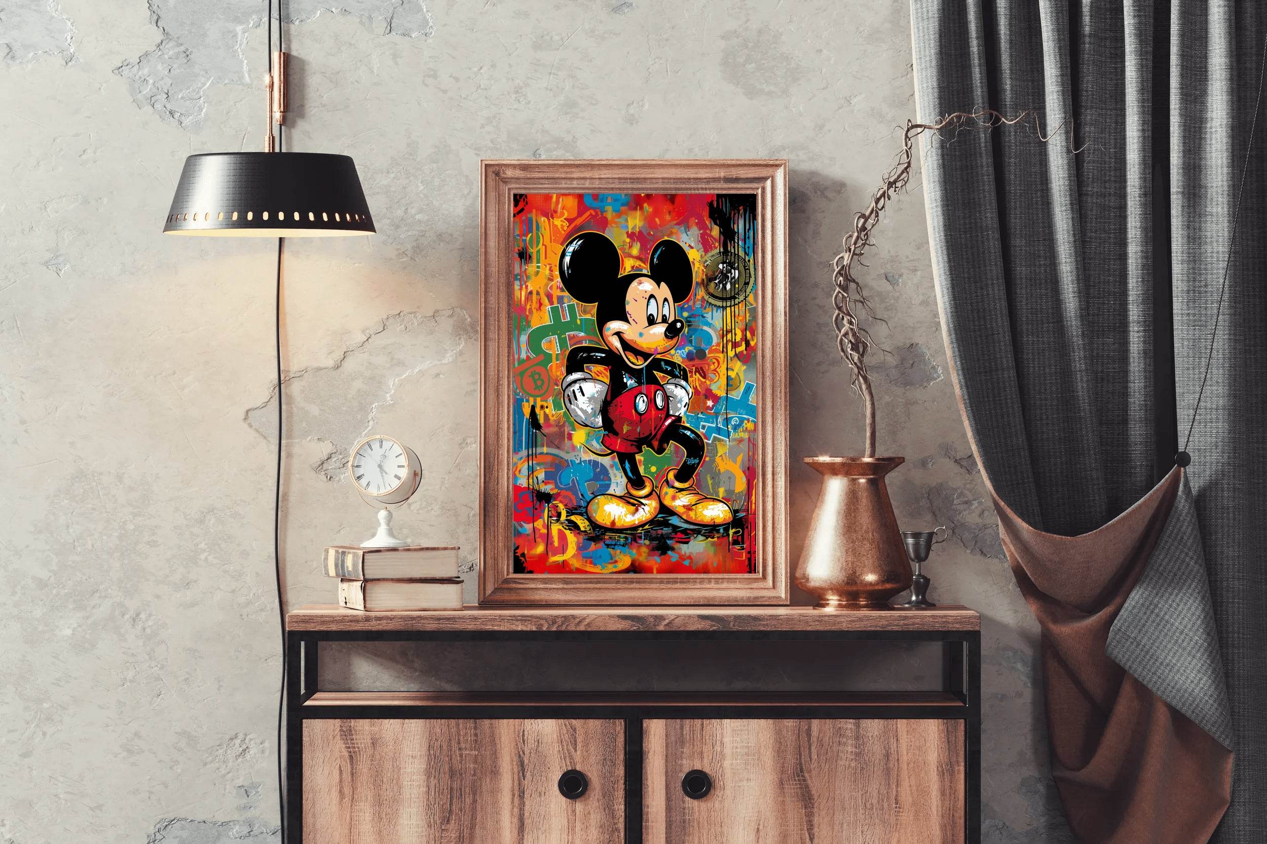 Watecolor Mickey Mouse Wall Art - beink online art store