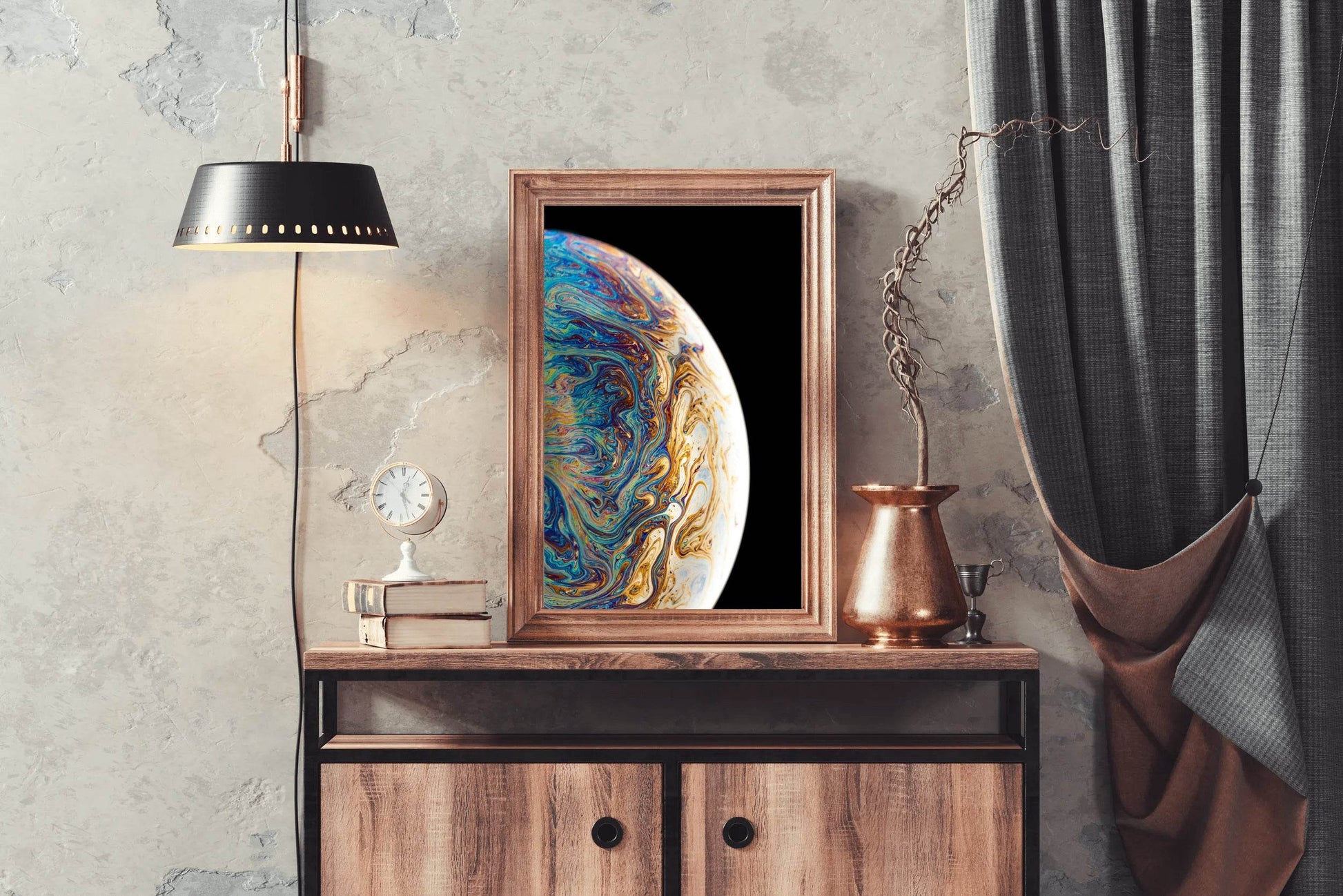 Multicolor Planet Fluid Painting Abstract Wall Art - beink online art store