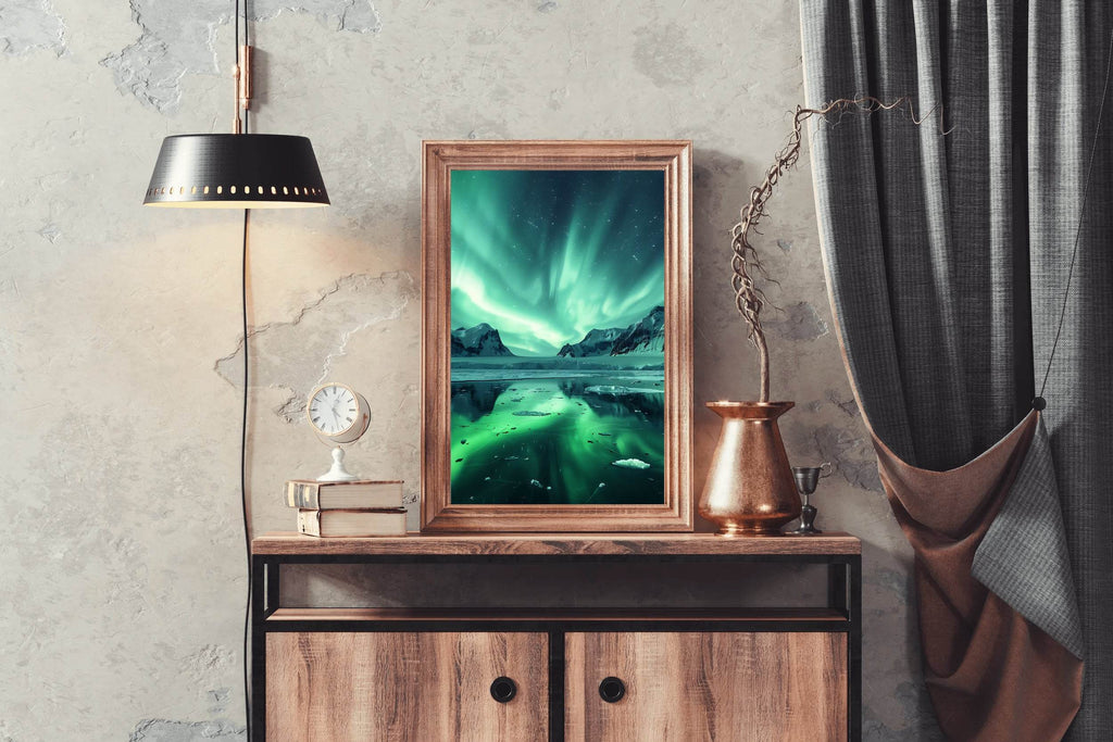 Master Flame Northern Lights Aesthetic Wall Art - beink online art store