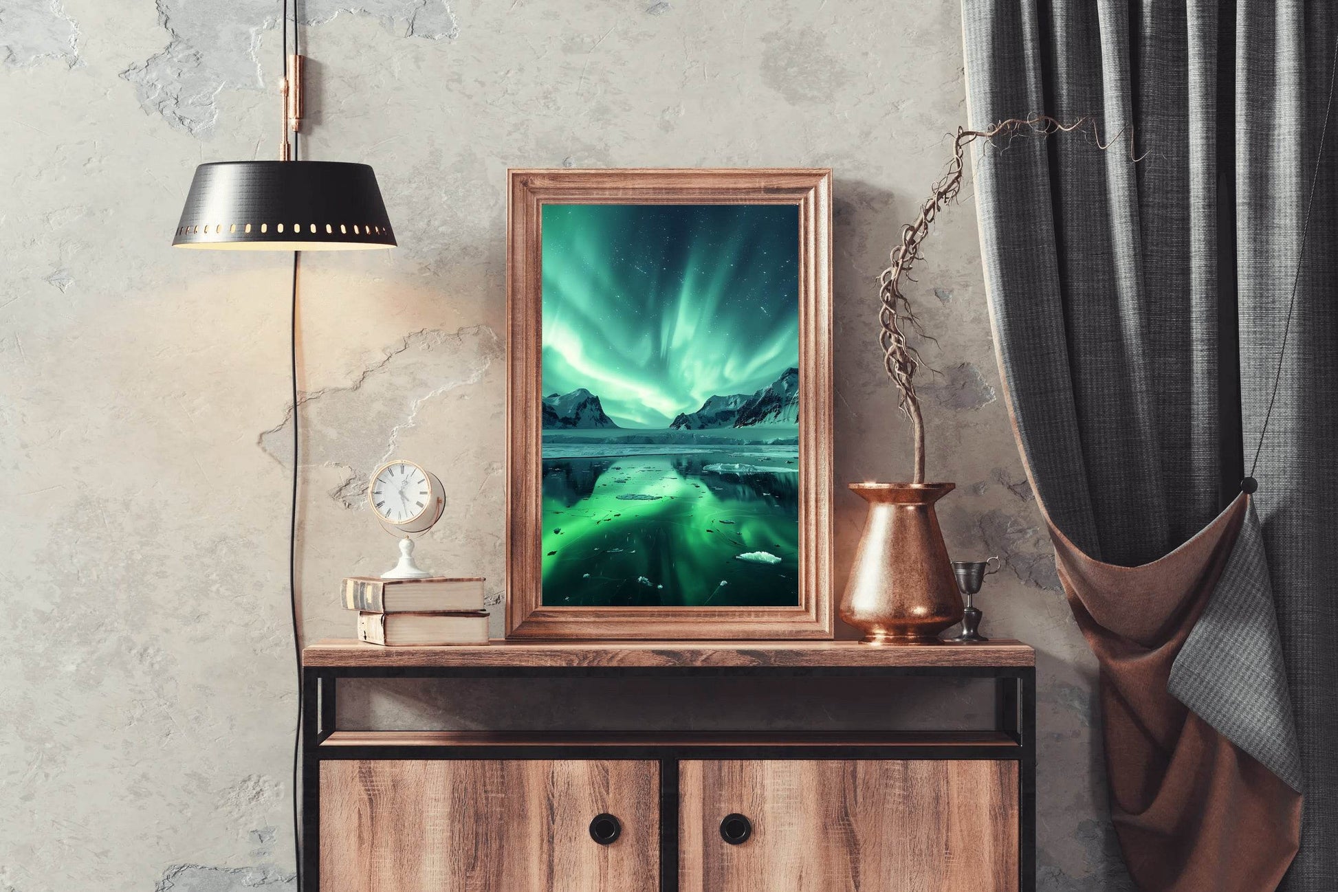 Master Flame Northern Lights Aesthetic Wall Art - beink online art store
