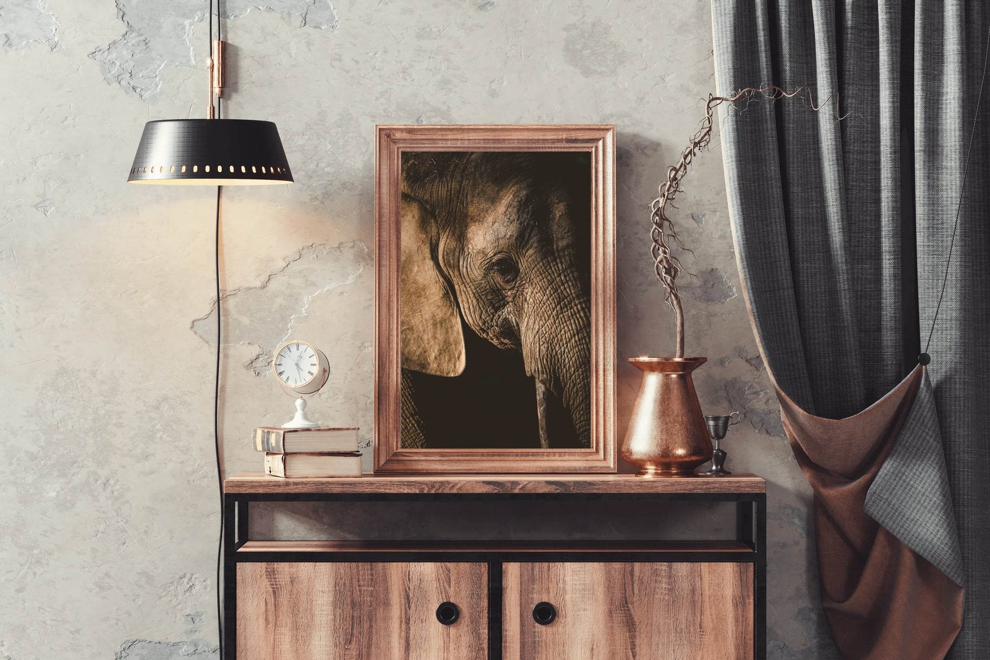 African Bush Elephant Wall Art - beink online art store