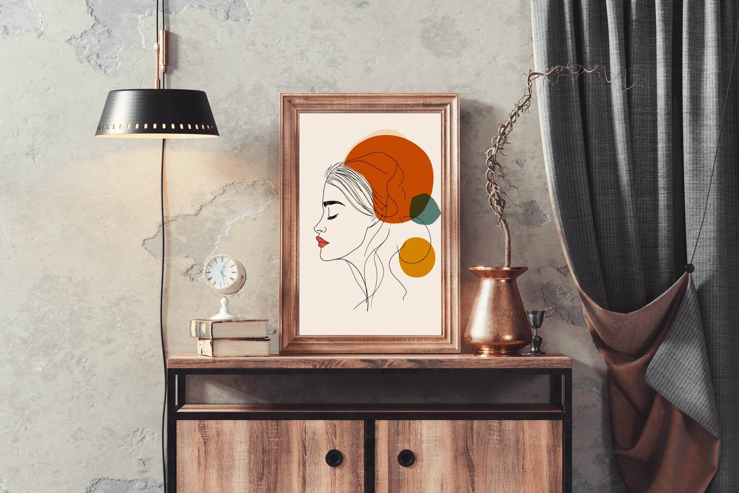 Woman With Colored Hair Wall Art - beink online art store