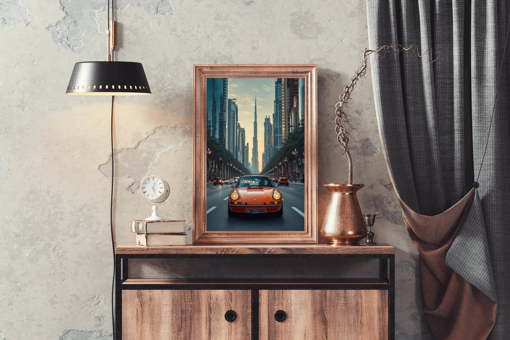 Driving Porsche In The City Wall Art - beink online art store
