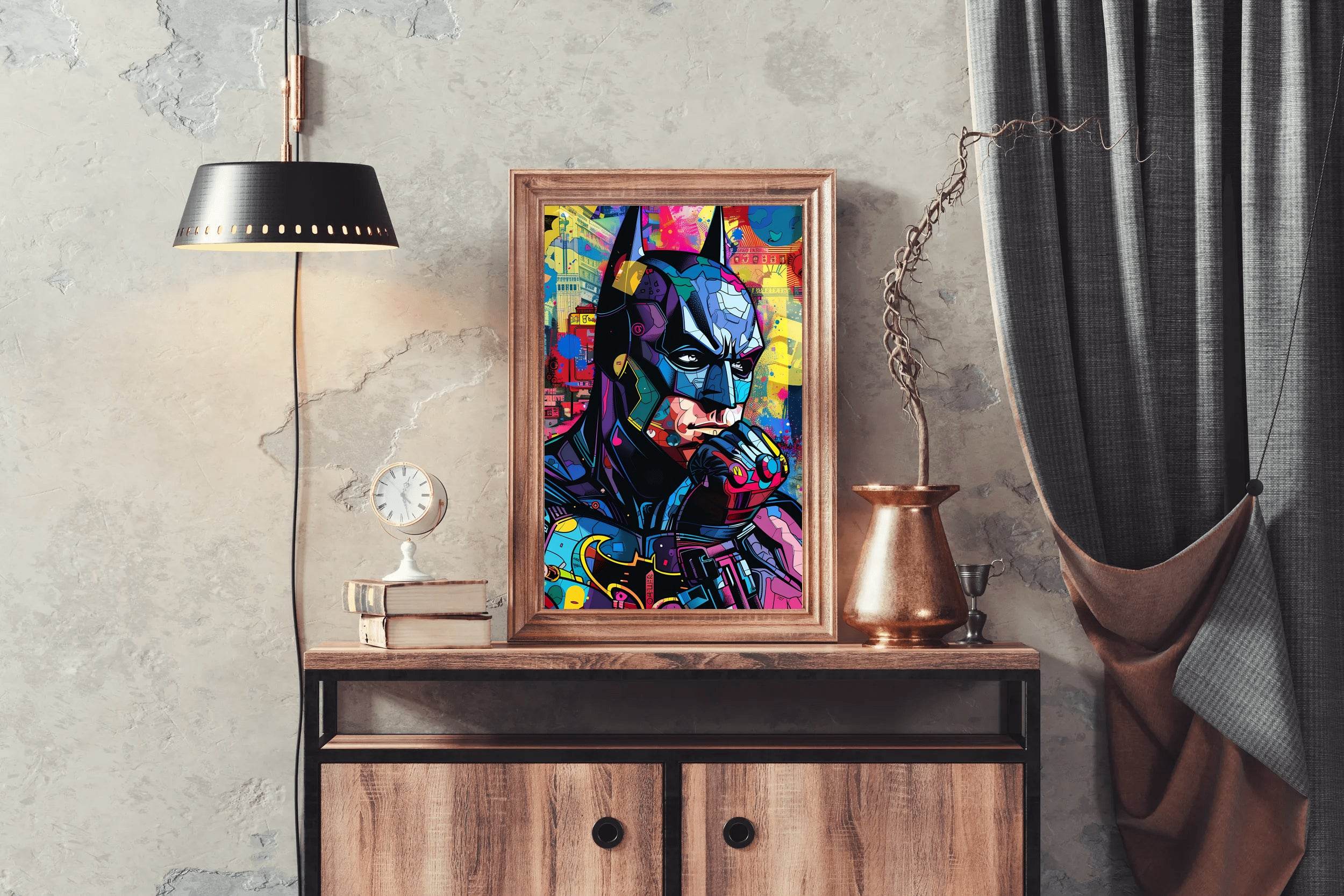 Cartoon Illustration Painting of Batman - beink online art store