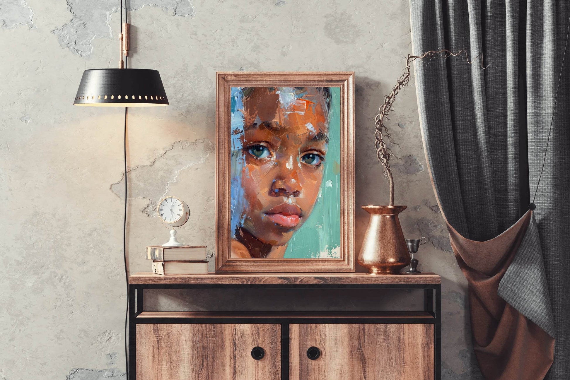 Black Girl Face Wall Art - beink online art store