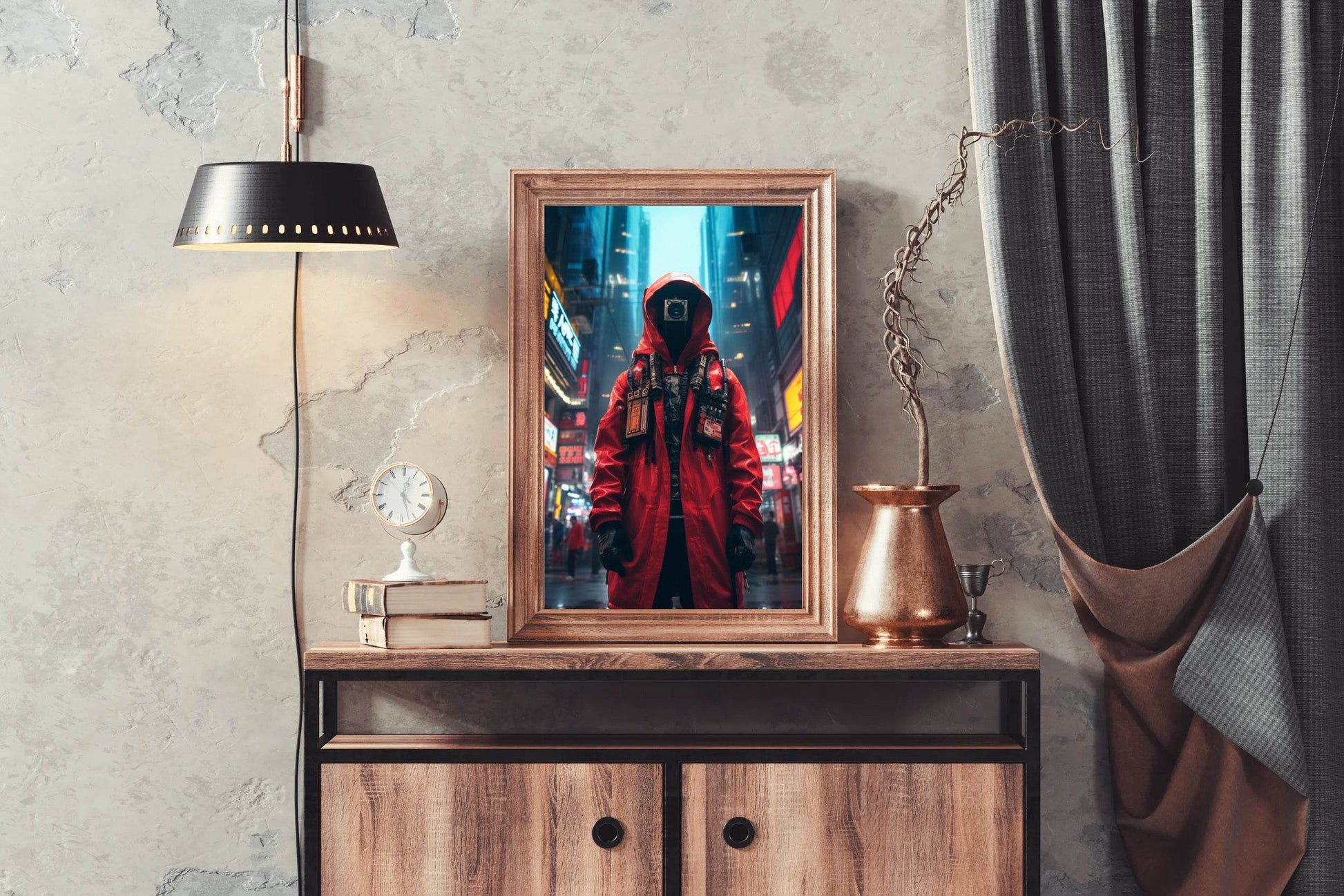 Cyberpunk Warrior Wall Art - beink online art store