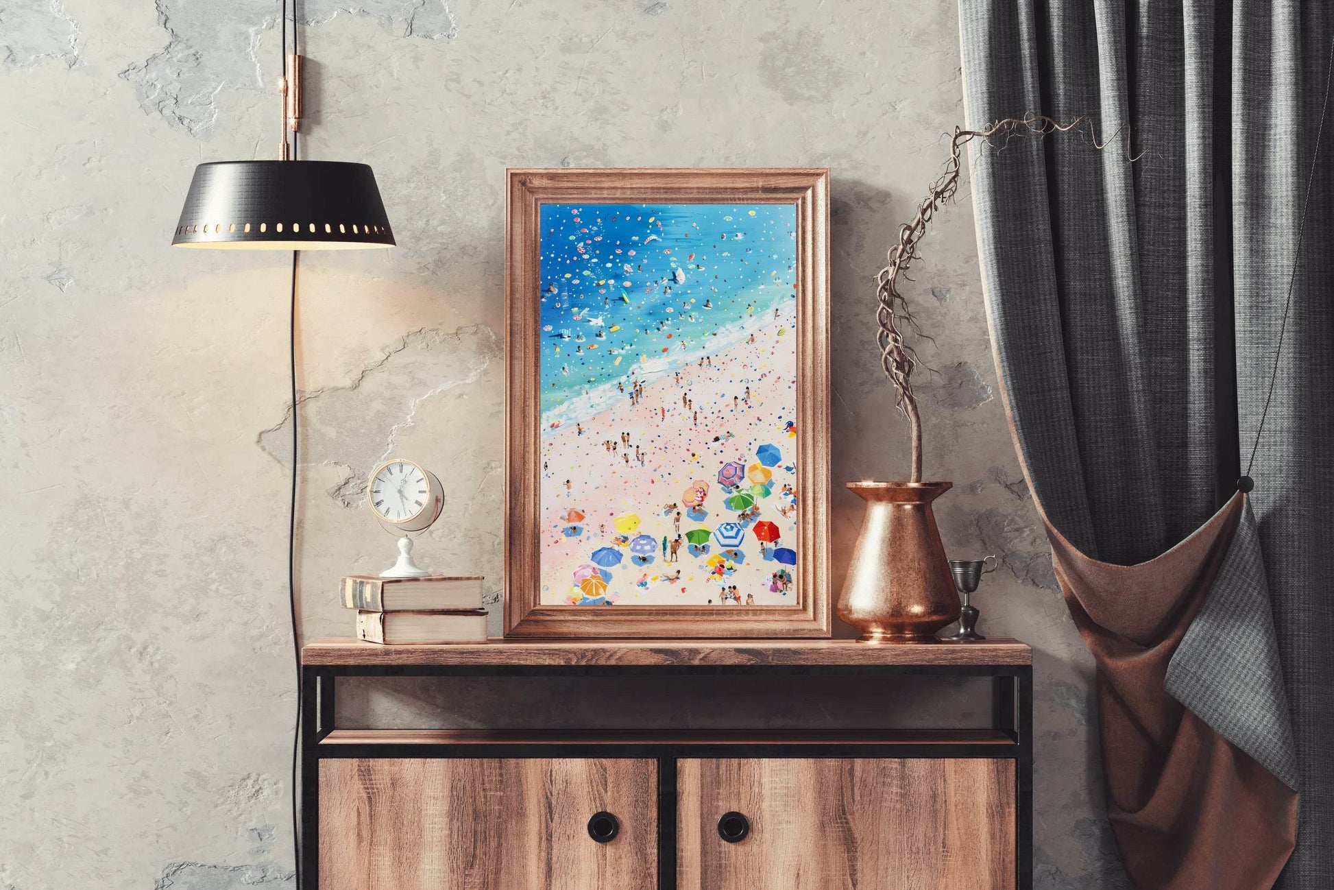 Vibrant Beach Daydream Modern Wall Art - beink online art store
