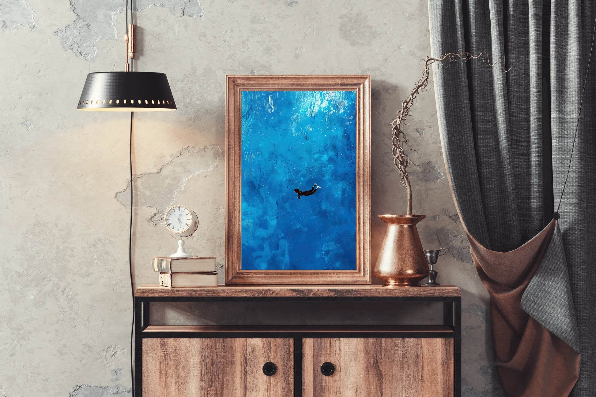 Diving Painting Wall Art - beink online art store