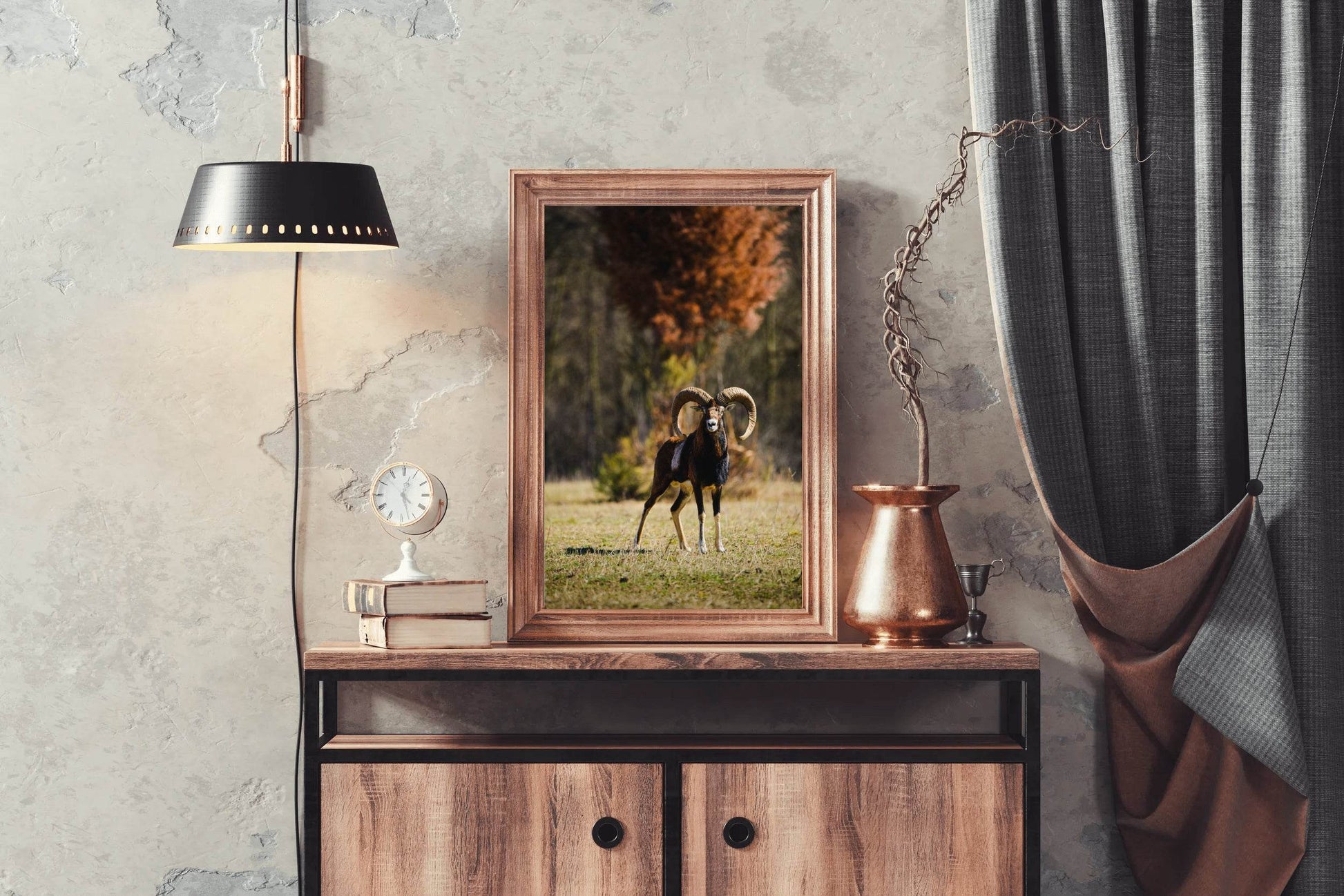 European Mouflon Animal Wall Art - beink online art store