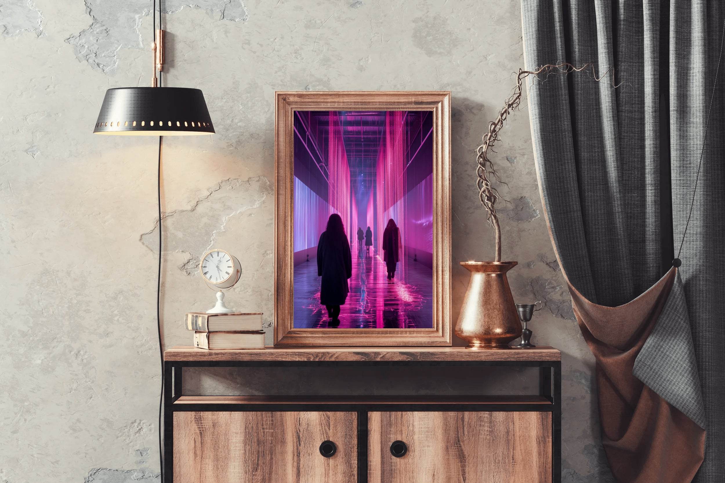 Pink Rain Wall Art - beink online art store