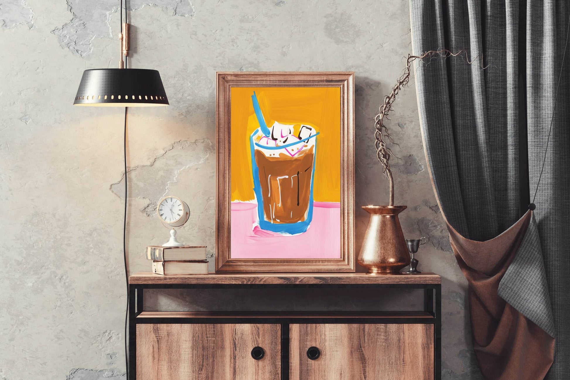 Iced Coffee with Whipped Cream Wall Art - beink online art store