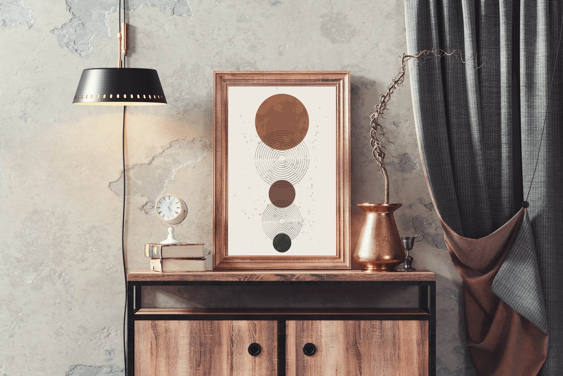 Geometric Circular Abstract Wall Art - beink online art store