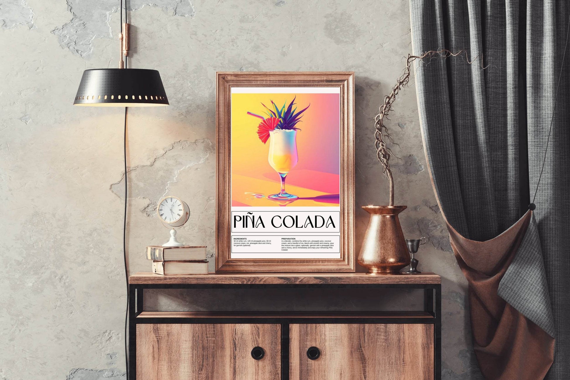 Pina Colada Cocktail Wall Art - beink online art store