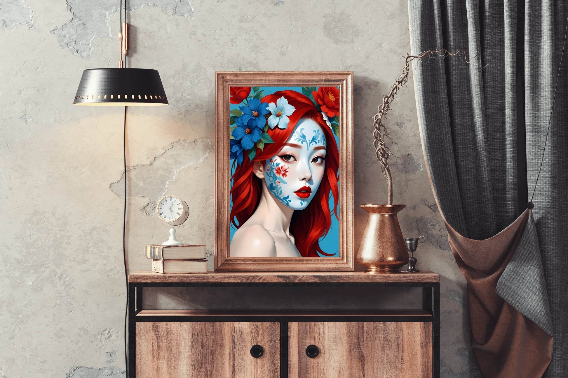 Asian Lady with Special Makeup Wall Art - beink online art store