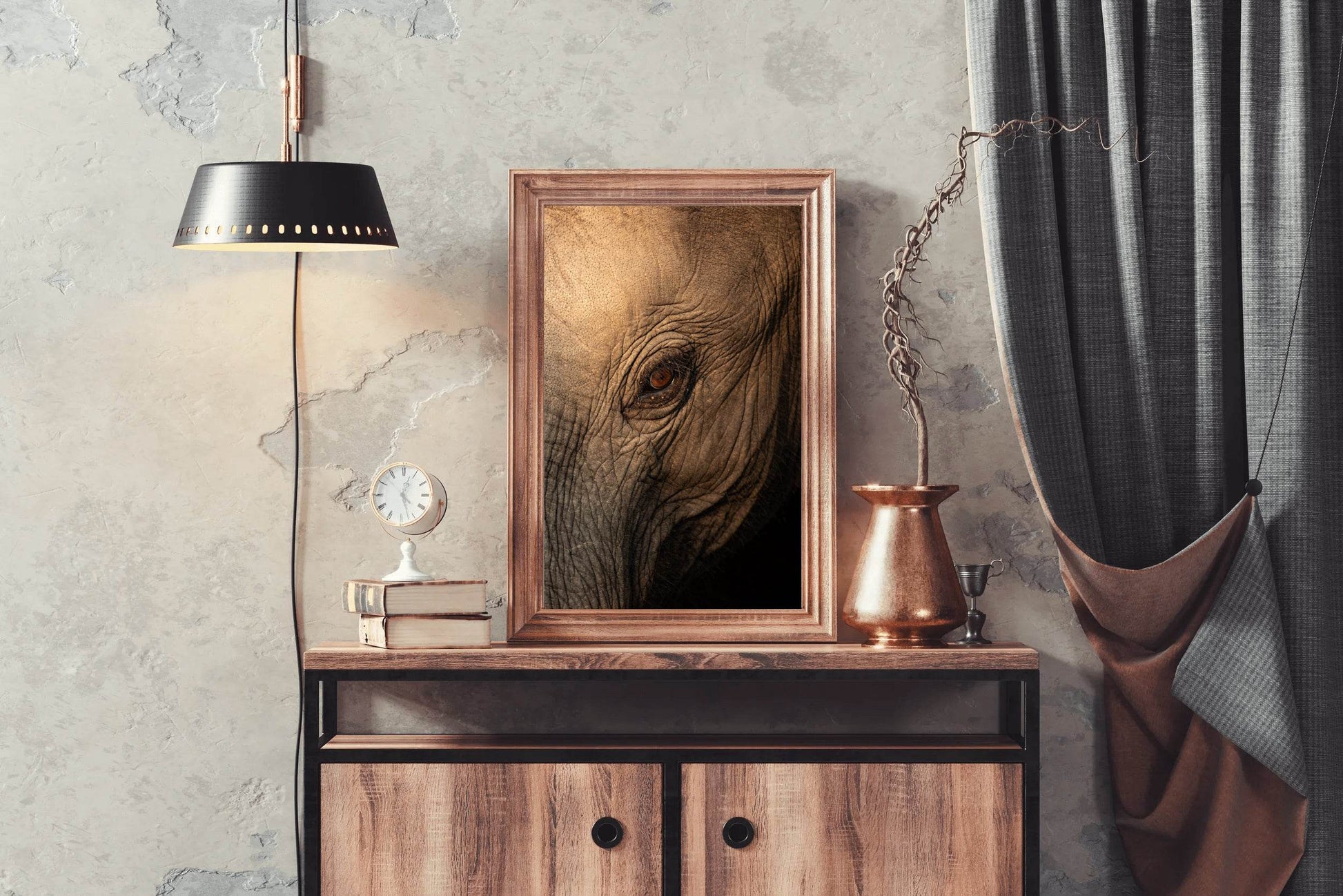 Eye of a Giant Elephant Wall Art - beink online art store