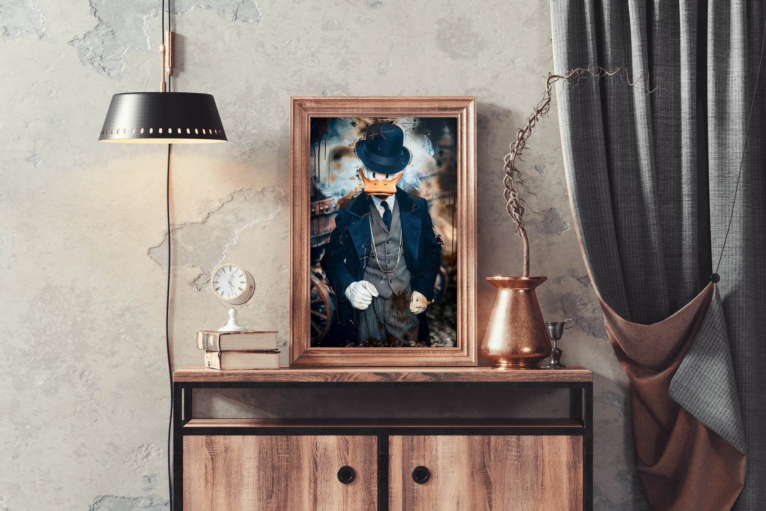 Donald Duck Cartoon Wearing Tuxedo Wall Art - beink online art store