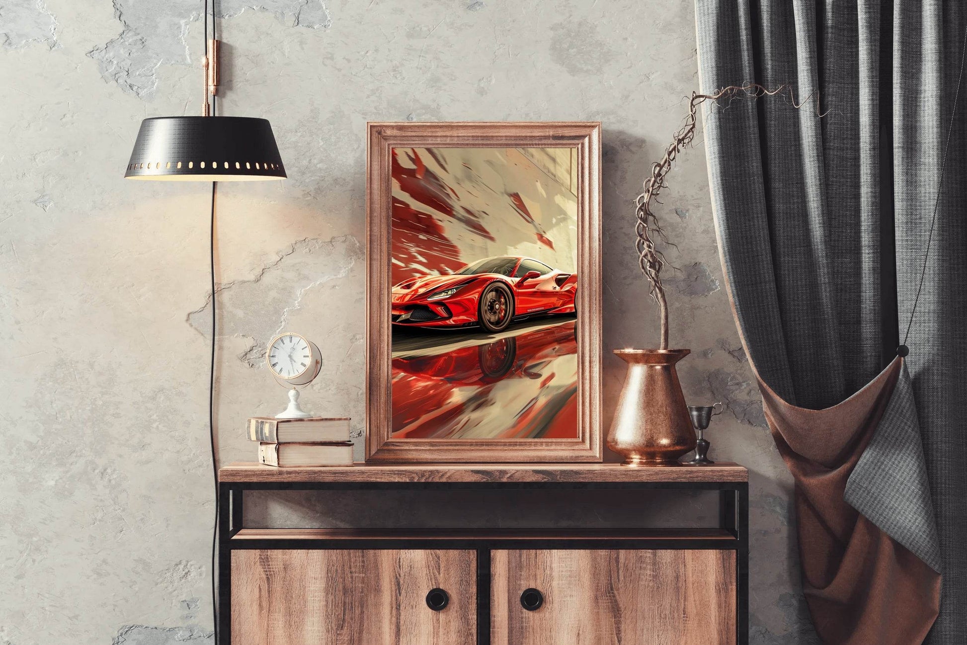 Red Ferrari F8 Wall Art - beink online art store